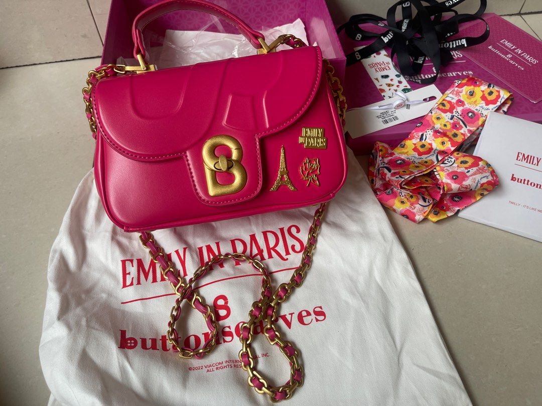 Jual Bag Buttonscarves x Collaborators Emily Alma Flap Bag Small - Le Rose