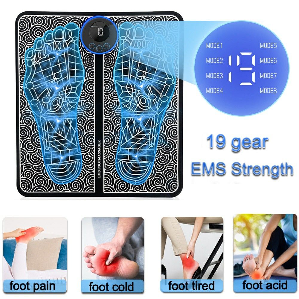 EMS Foot Massager (Category: Massage Devices) located in Antipolo. Submitted by shoppingmillennials (Listing ID 1226863047, Image 2). Description: selling brand new EMS Foot massager EASY TO CARRY - It is foldable and small. For travel and gym, it can be easily carried around. 6 MODES - To meet your different massage needs, intelligent simulation artificial massage techniques according to personal preferences and physical stress, can be freely co