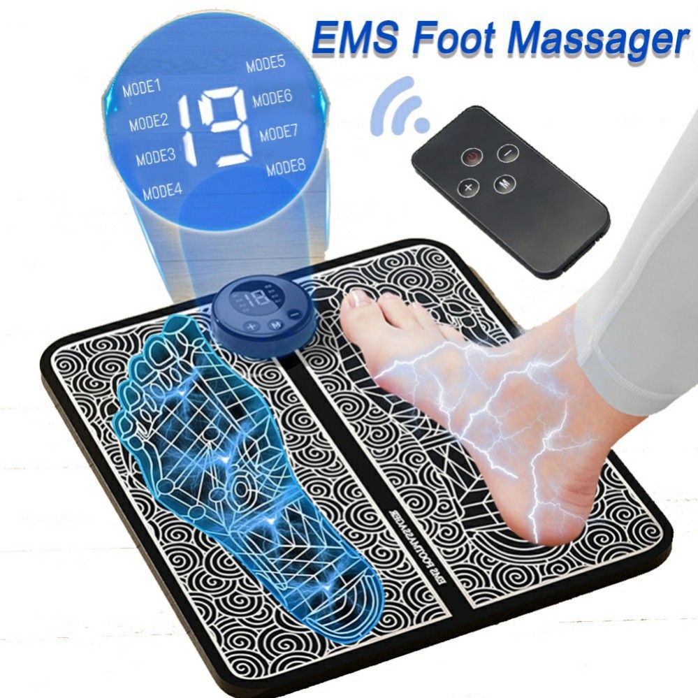 EMS Foot Massager (Category: Massage Devices) located in Antipolo. Submitted by shoppingmillennials (Listing ID 1226863047, Image 1). Description: selling brand new EMS Foot massager EASY TO CARRY - It is foldable and small. For travel and gym, it can be easily carried around. 6 MODES - To meet your different massage needs, intelligent simulation artificial massage techniques according to personal preferences and physical stress, can be freely co