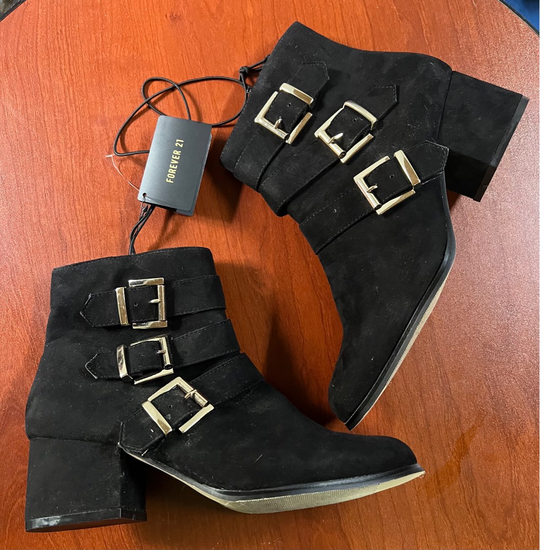 Forever 21 Suede Black Boots Women s Fashion Footwear Boots on