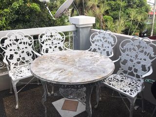 Garden set with marble top , 4 seaters