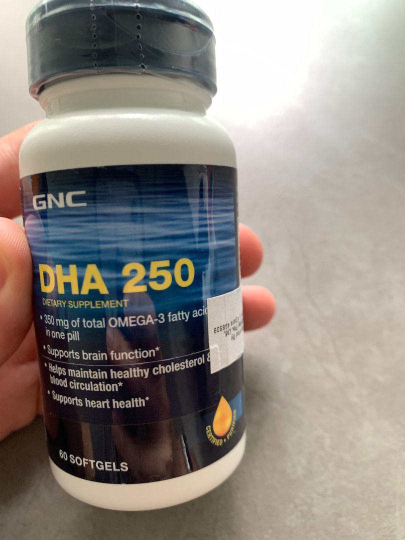 GNC DHA 250, Health & Nutrition, Health Supplements, Vitamins & Supplements on Carousell