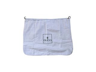 Limited Edition White Dust Bag 15x13 Logo Drawstring Great Condition