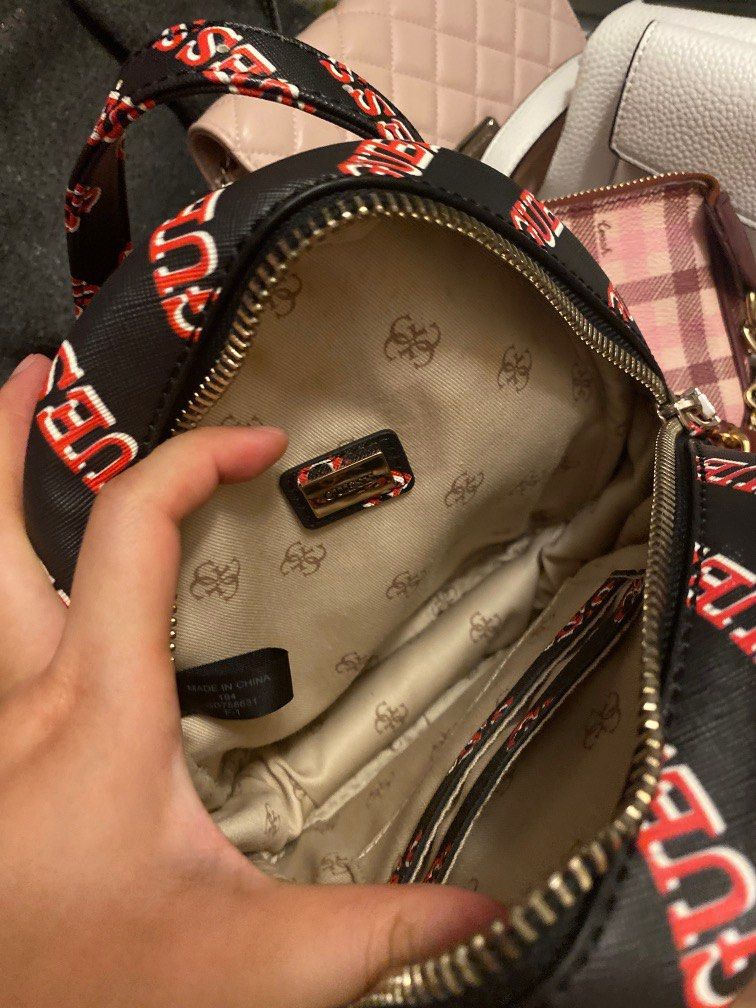 guess mini backpack brown