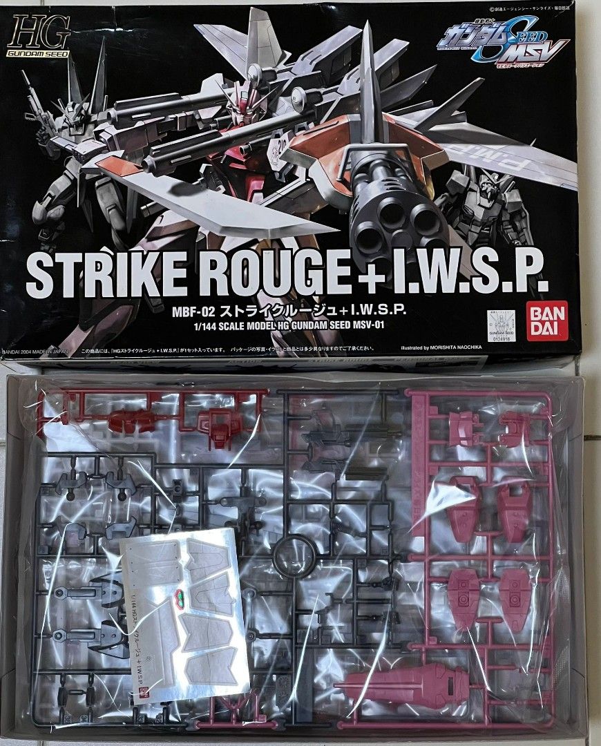 Gundam Seed MSV HG Model Kit Bandai Strike Rouge Gundam + IWSP. 1/144 ...