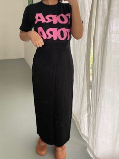 Hardware Black Side Split double Skirt - HARGA NET
