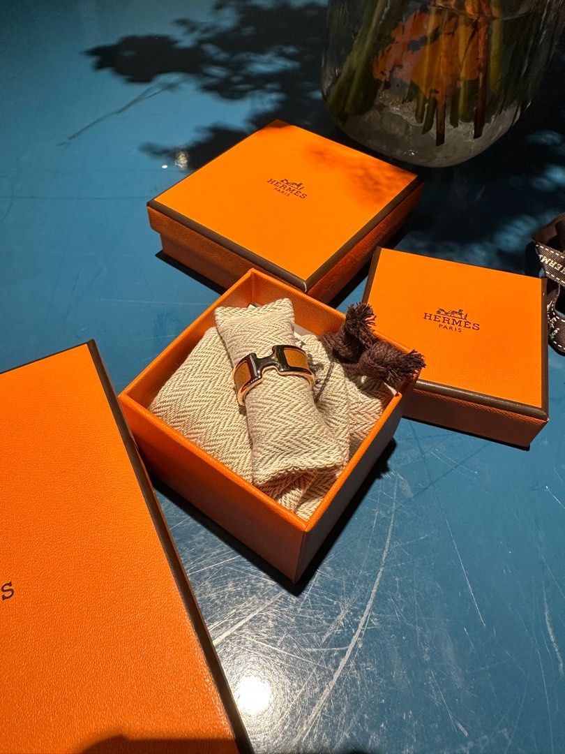 [Hermes] olympe ring in rose gold, Luxury, Accessories on Carousell