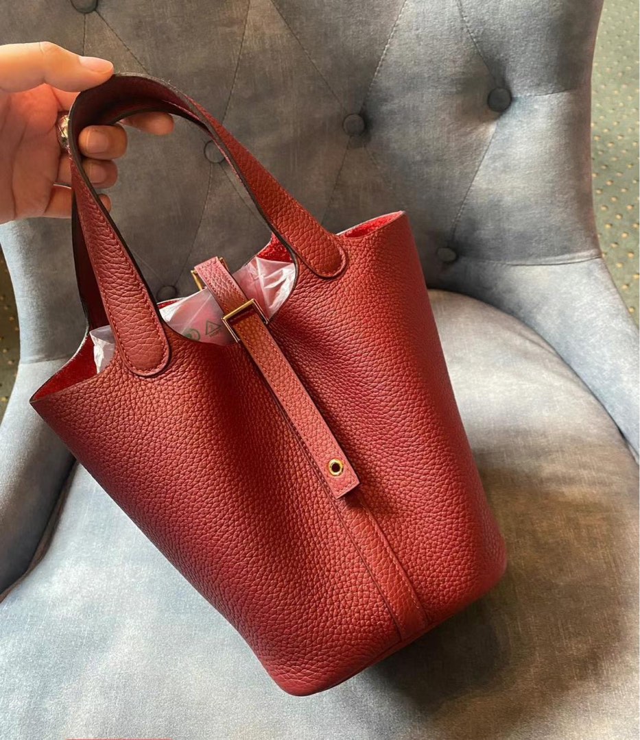 Hermes Picotin 18 Lock Bag Clemence Rouge H GHW Stamp U