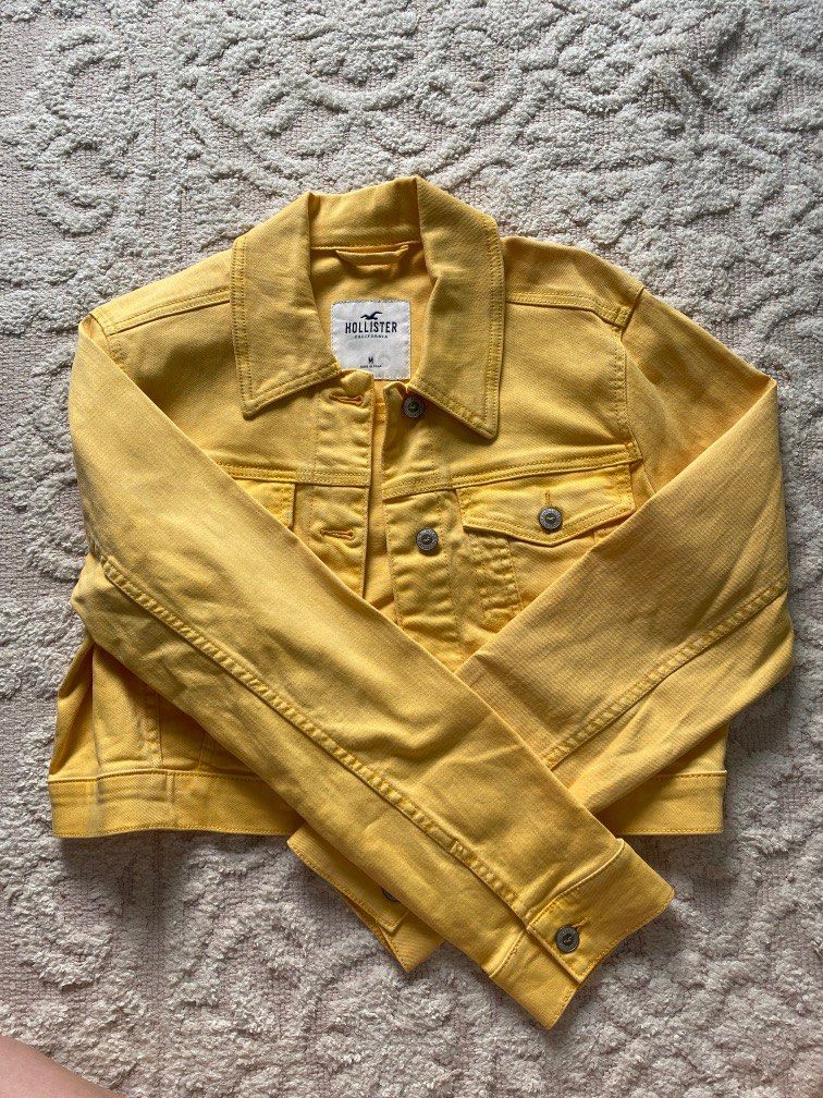 Hollister Yellow denim Jacket skirt