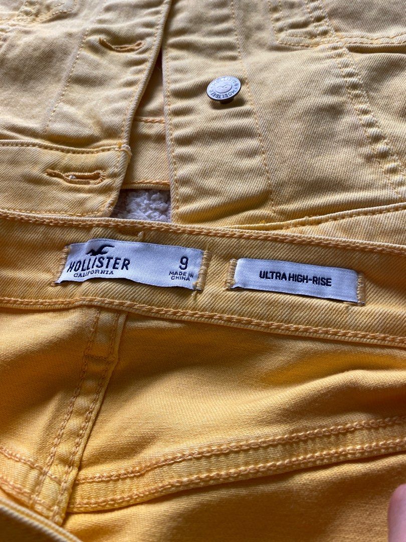 Hollister yellow sale denim jacket