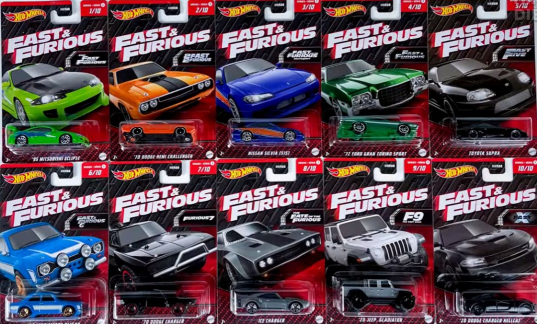 Hotwheel Fast Furious 2023 10 pcs, Hobbies & Toys, Toys & Games on Carousell