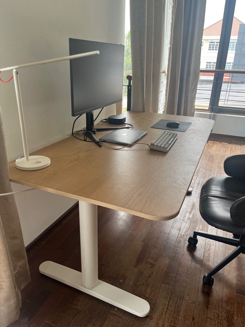 Ikea Bekant standing desk, Furniture & Home Living, Furniture, Tables