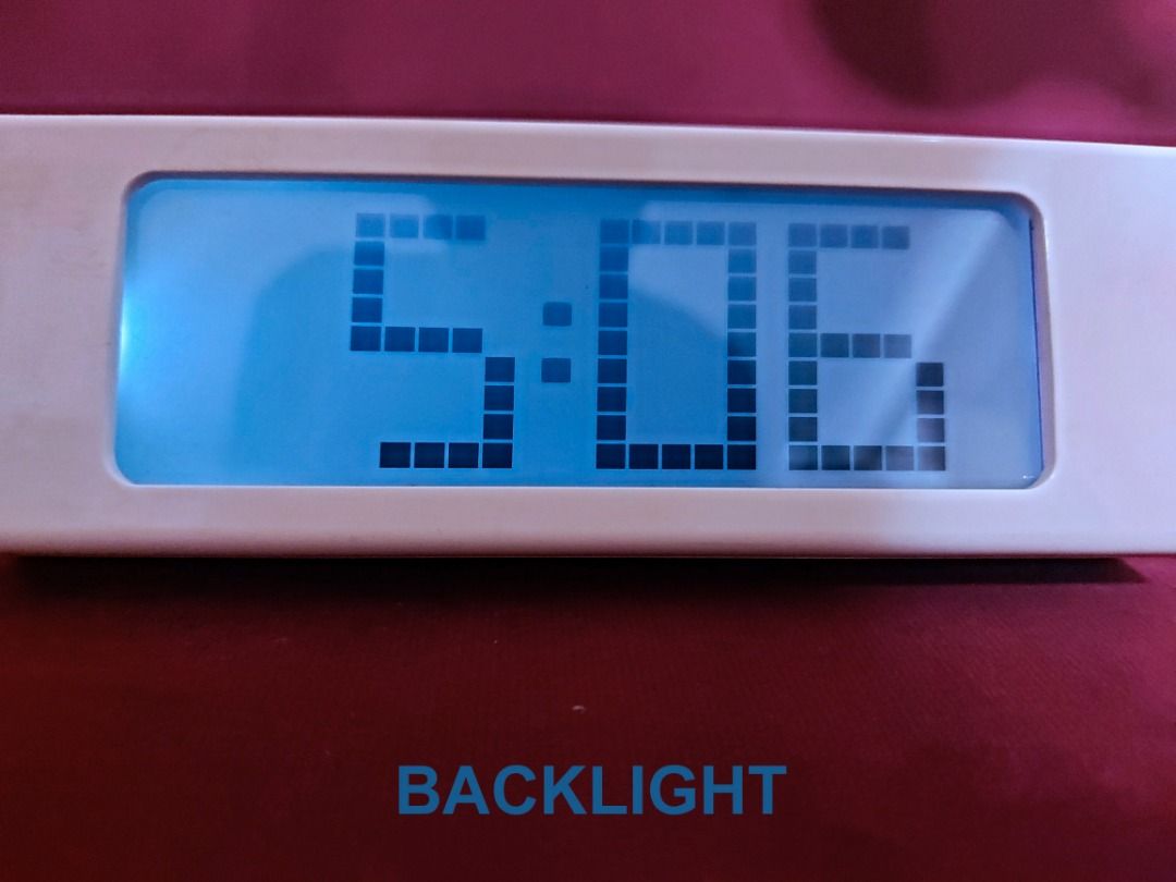 IKEA Digital Clock VIKIS w/Alarm & w/Blue Backlight, Furniture & Home