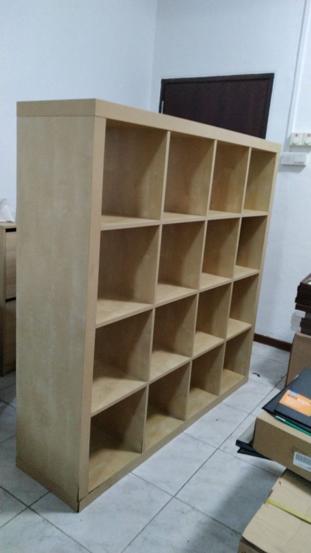 Ikea KALLAX shelves / room divider. 16 cubes (4 by 4)., Furniture