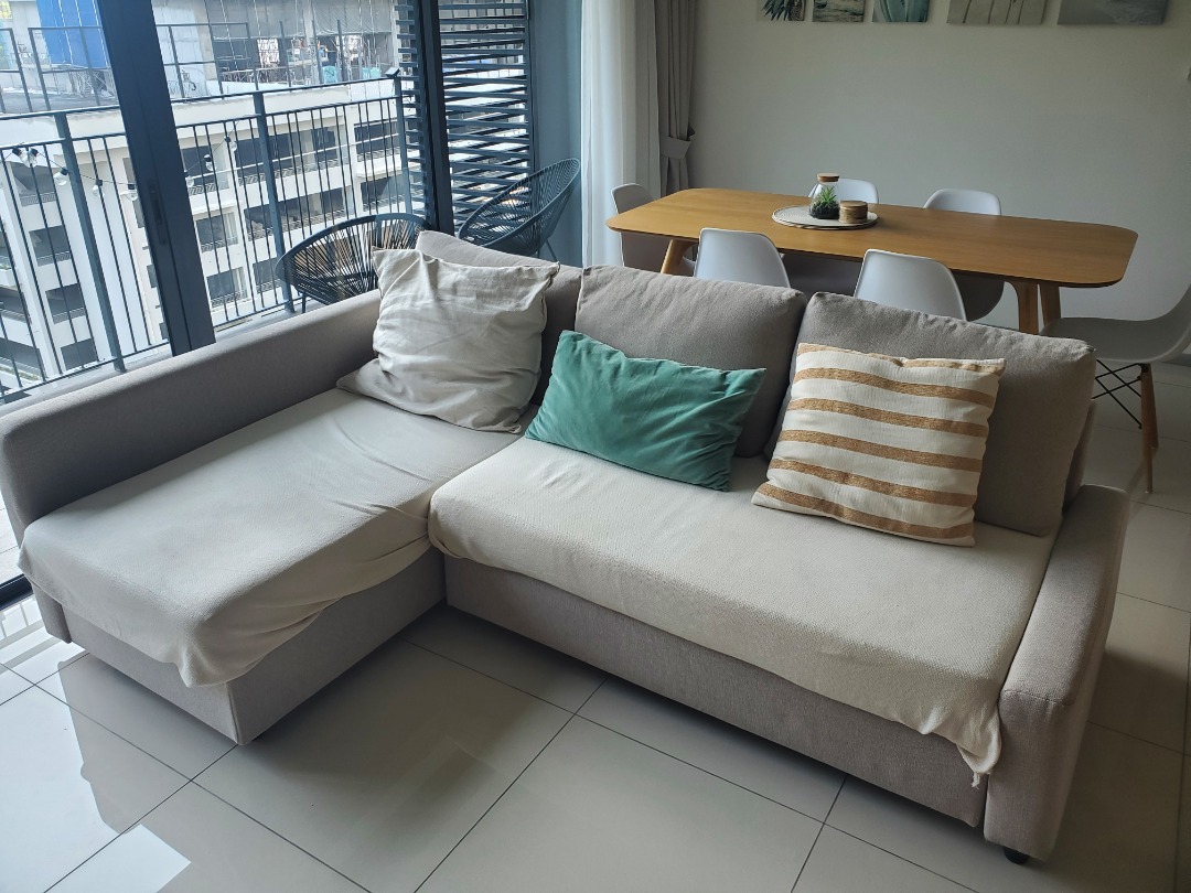 Ikea LShape Sofa Bed, Furniture & Home Living, Furniture, Sofas on