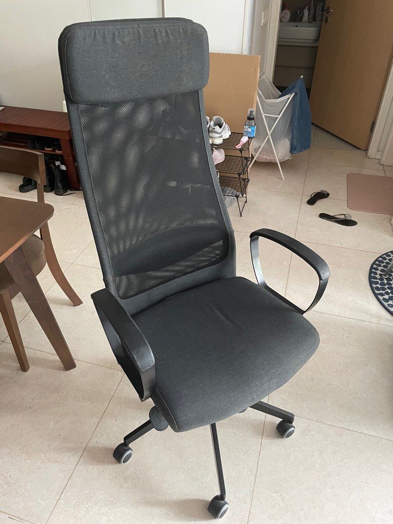 IKEA MARKUS office chair, Furniture & Home Living, Furniture, Chairs on