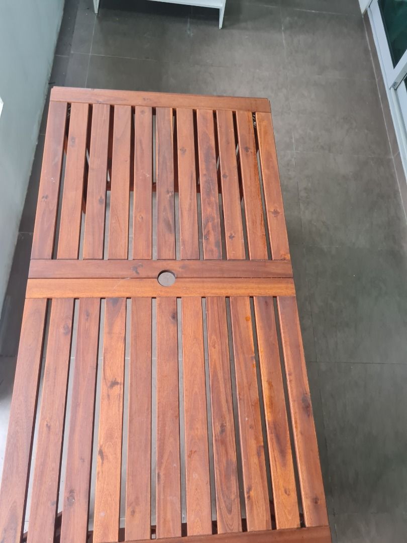 IKEA Outdoor Extendable Dining Table, Furniture & Home Living