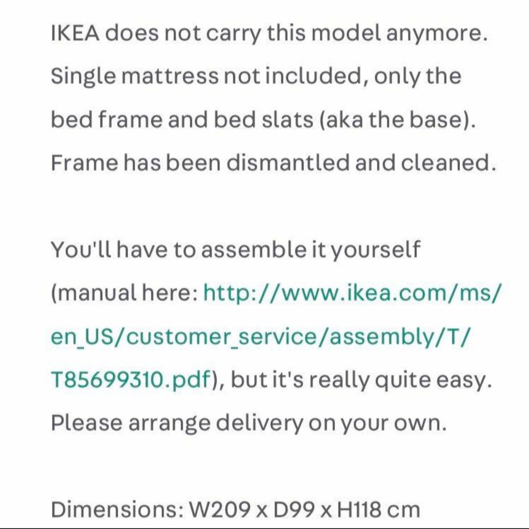 IKEA TROMSNES SINGLE BED FRAME DAYBED, Furniture & Home Living