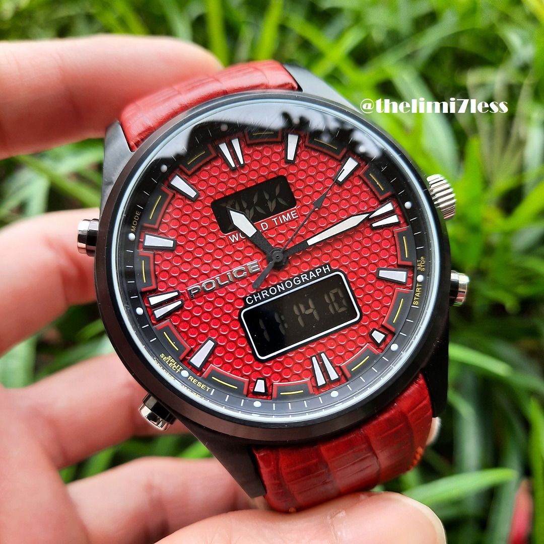 Police analog digital watch store