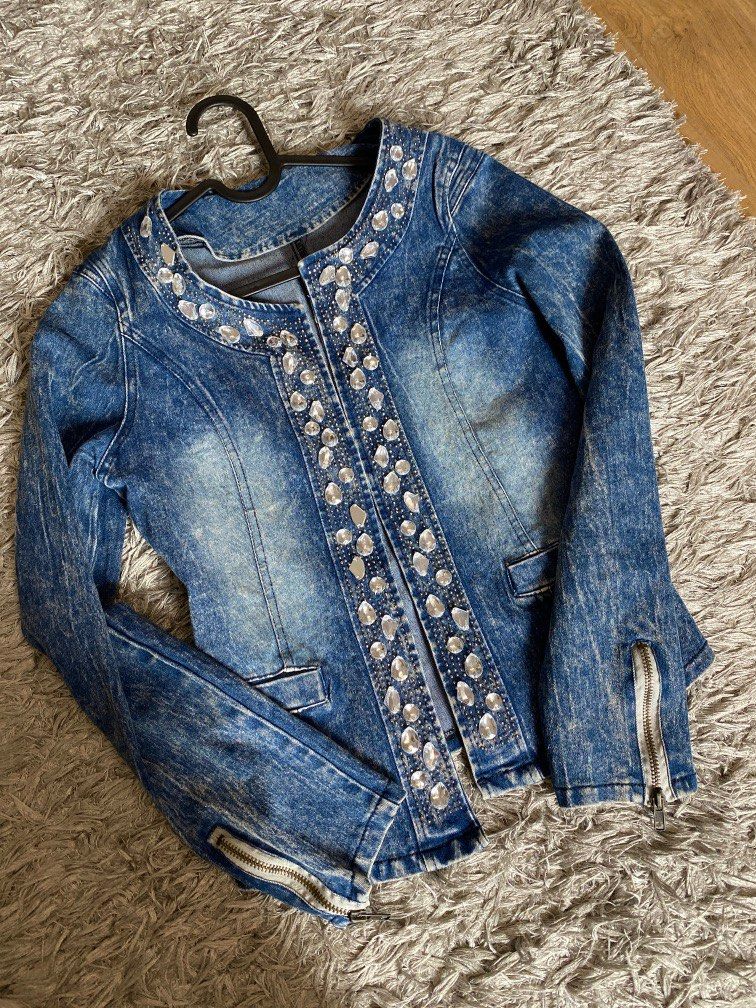 Diamond hotsell jean jacket