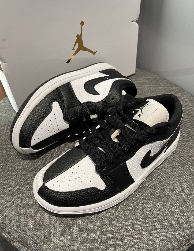 🛒全新Jordan Air Jordan 1 low se homage 黑白熊貓支持消費券, 男裝