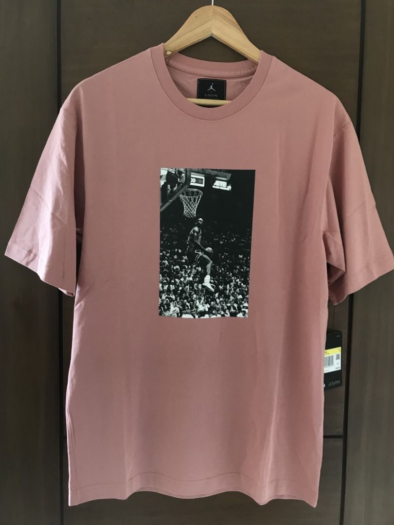 Jordan x Union Reverse Dunk T shirt Rust Pink
