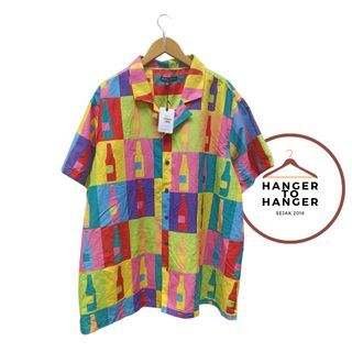 Kemeja big size RILEY ADAMS colour block second original NOT Vintage Jams world jumbo Benetton oversize