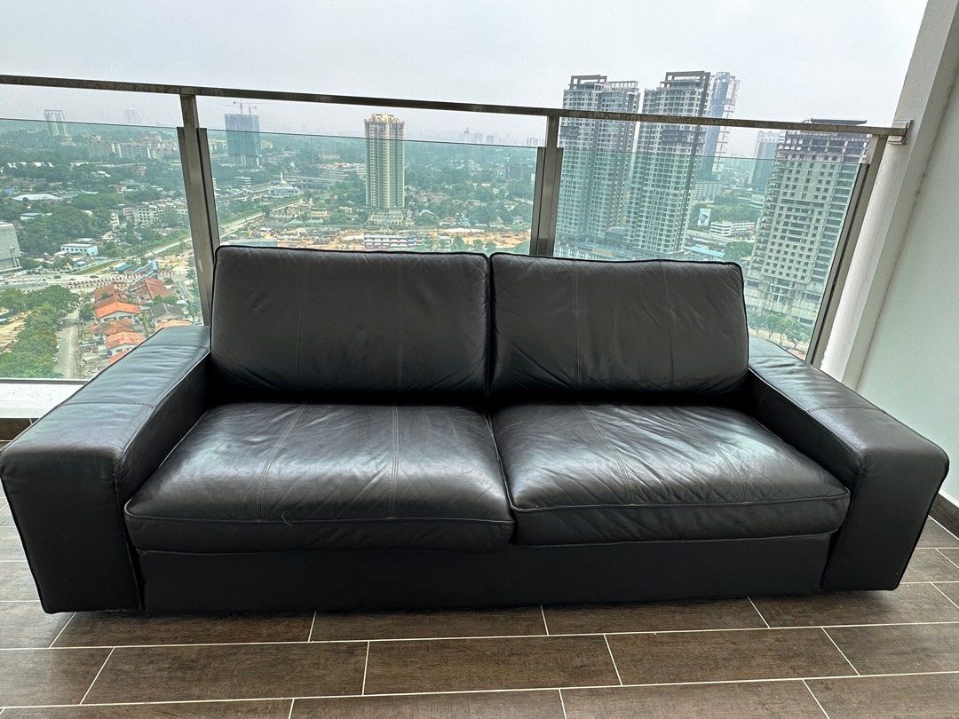 KIVIK IKEA 3 seat leather sofa