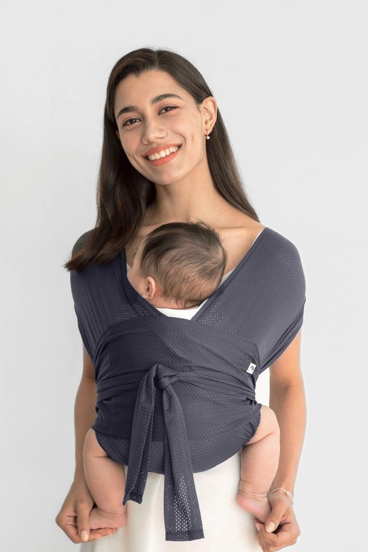 KONNY BABY CARRIER SUMMER / AIRMESH Charcoal, Babies & Kids, Going