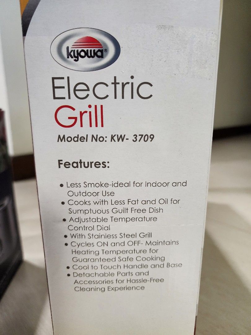 Kyowa Electric Grill (Category: BBQ, Grills & Hotpots) located in Pasay City. Submitted by glc08 (Listing ID 1226735007, Image 2). Description: Brand new in box RFS: decluttering Location: Pasay.
