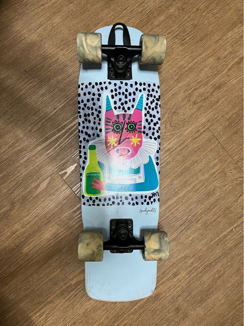 Landyachtz Dinghy Shape 9 Chartreuse Sports Equipment Sports Games Skates Rollerblades Scooters on Carousell