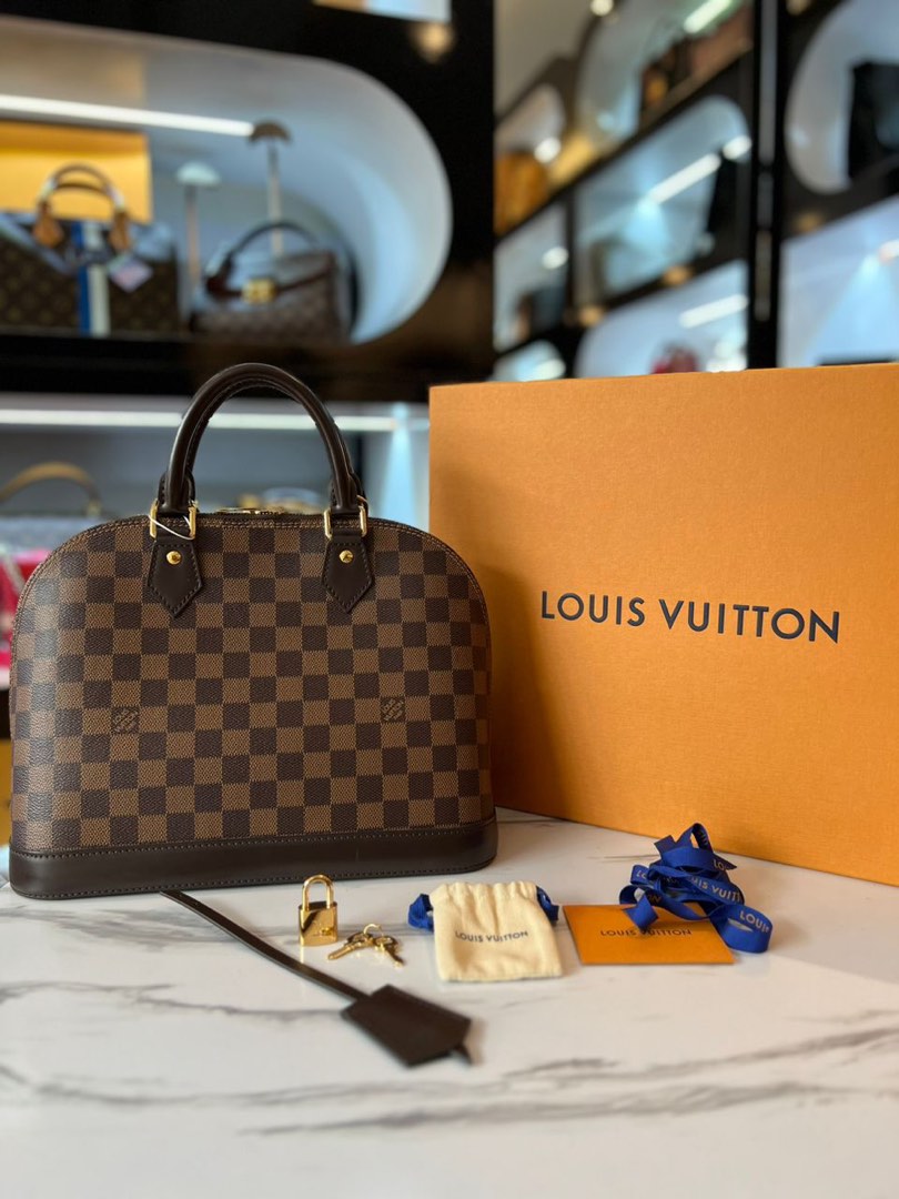 Louis Vuitton, Bags, Louis Vuitton Damier Ebene Alma Pm Satchel Handbag
