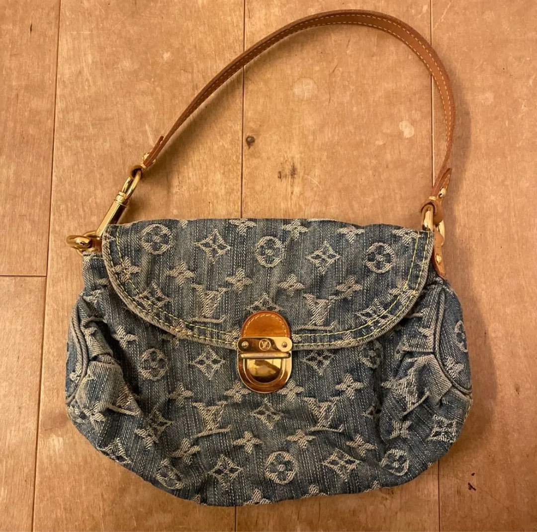 Louis Vuitton Mini Pleaty Blue Shoulder Handbag, Luxury, Bags & Wallets on  Carousell