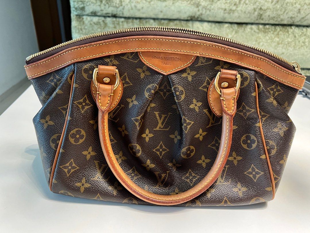 Louis Vuitton Lv Ghw Tivoli Pm Hand Bag M40143 Monogram Ebene Brown Auction