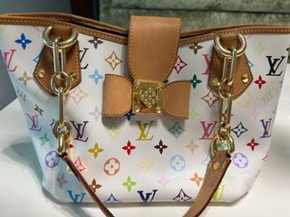 Authentic Louis Vuitton White Multicolor Monogram Leonor Bag, Luxury, Bags  & Wallets on Carousell