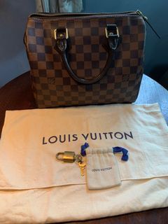 N41374 Speedy Bandoulière 25 Damier Azur, Luxury, Bags & Wallets on  Carousell