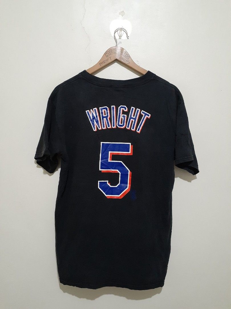 Mens Majestic New York Mets DAVID WRIGHT Baseball Jersey GRAY New