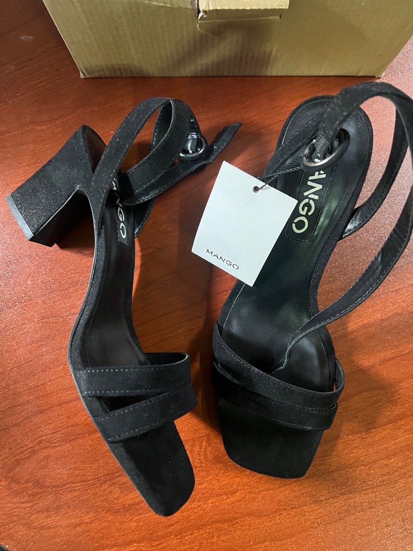 Mango on sale sandals black