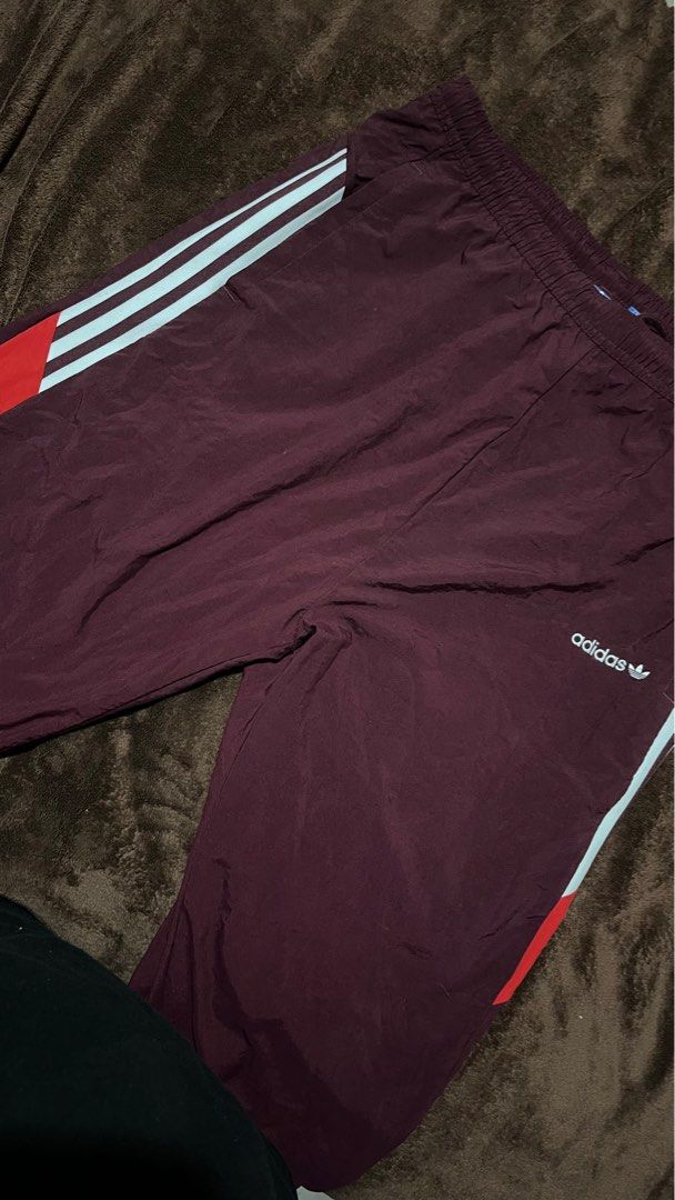 Maroon Adidas Sweatpants Men s Fashion Bottoms Joggers on Carousell