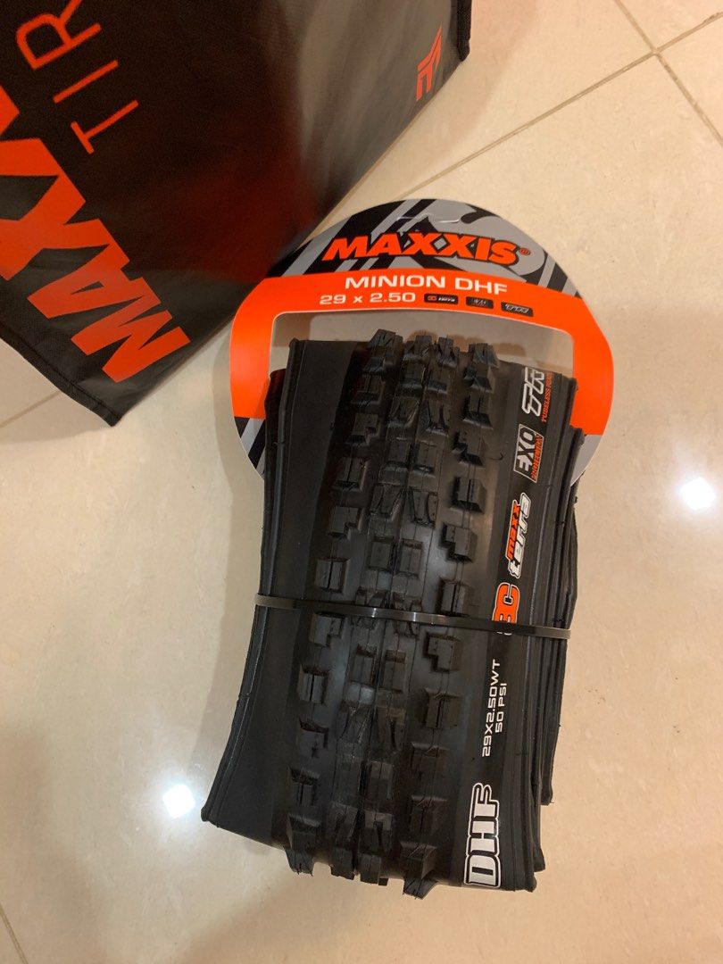 Maxxis Minion DHF 29x2.5 WT MaxxTerra, Sports Equipment, Bicycles u0026 Parts,  Parts u0026 Accessories on Carousell