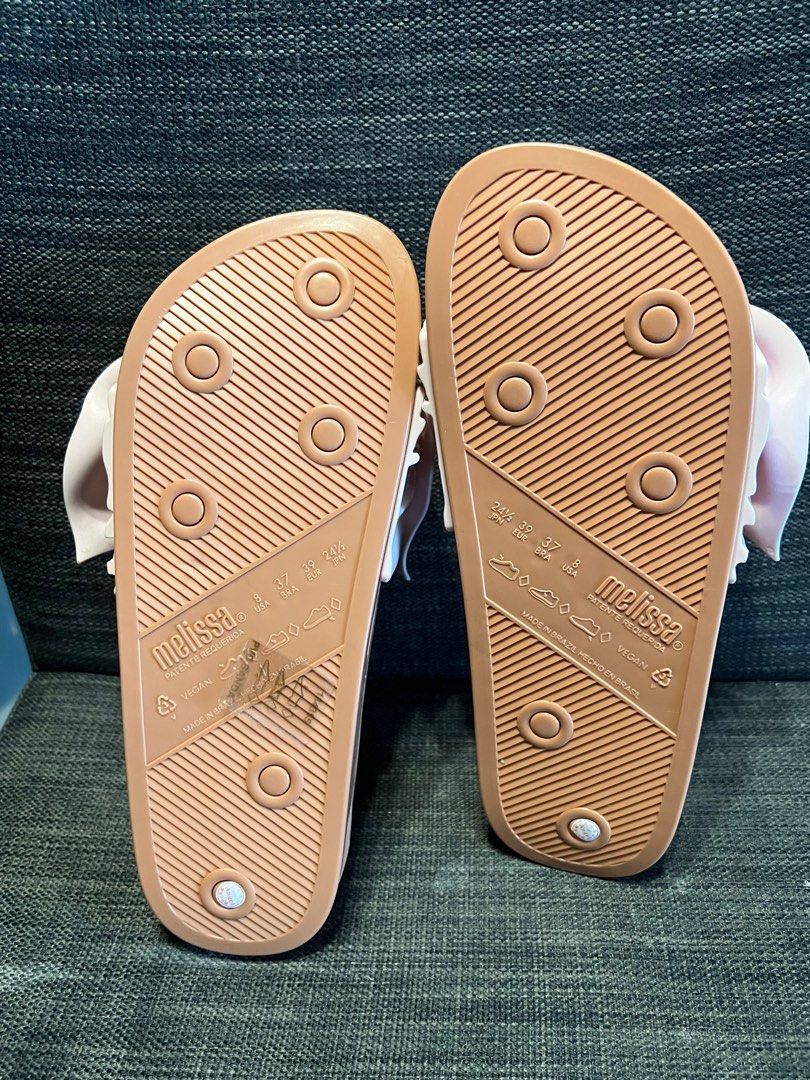 Melissa Beach Slide Next Gen Tie VIKTOR and Rolf slip on sandals light khaki pink