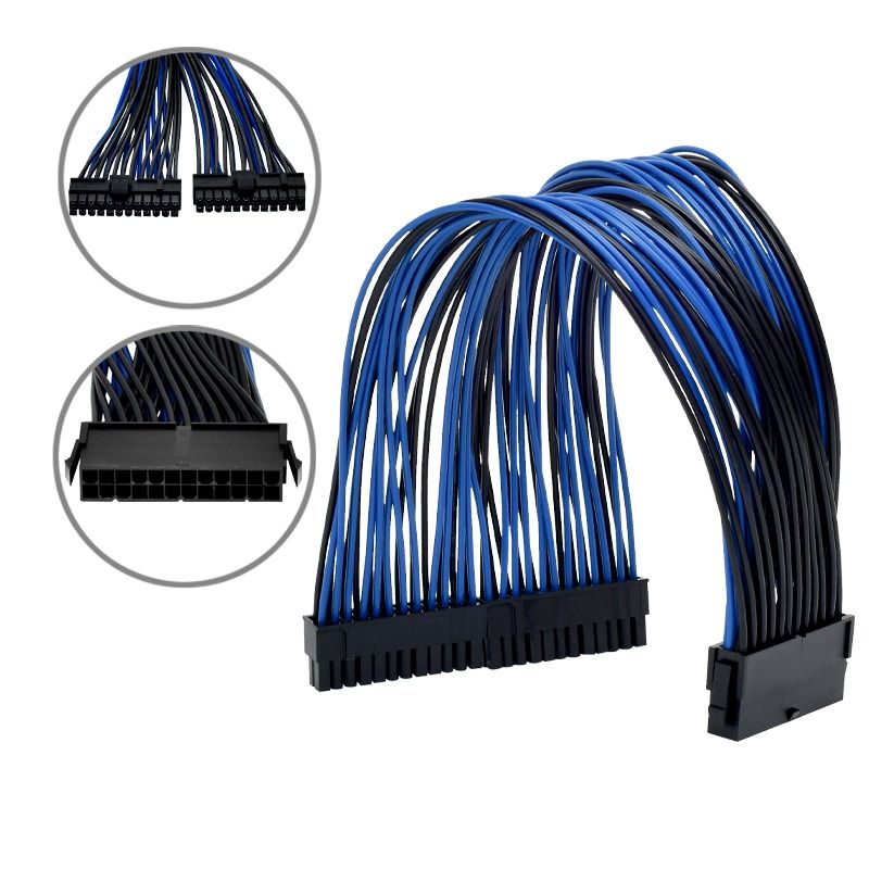 Motherboard 24 Pin Female to 2x 24 Pin Male Cable Splitter Adapter ...