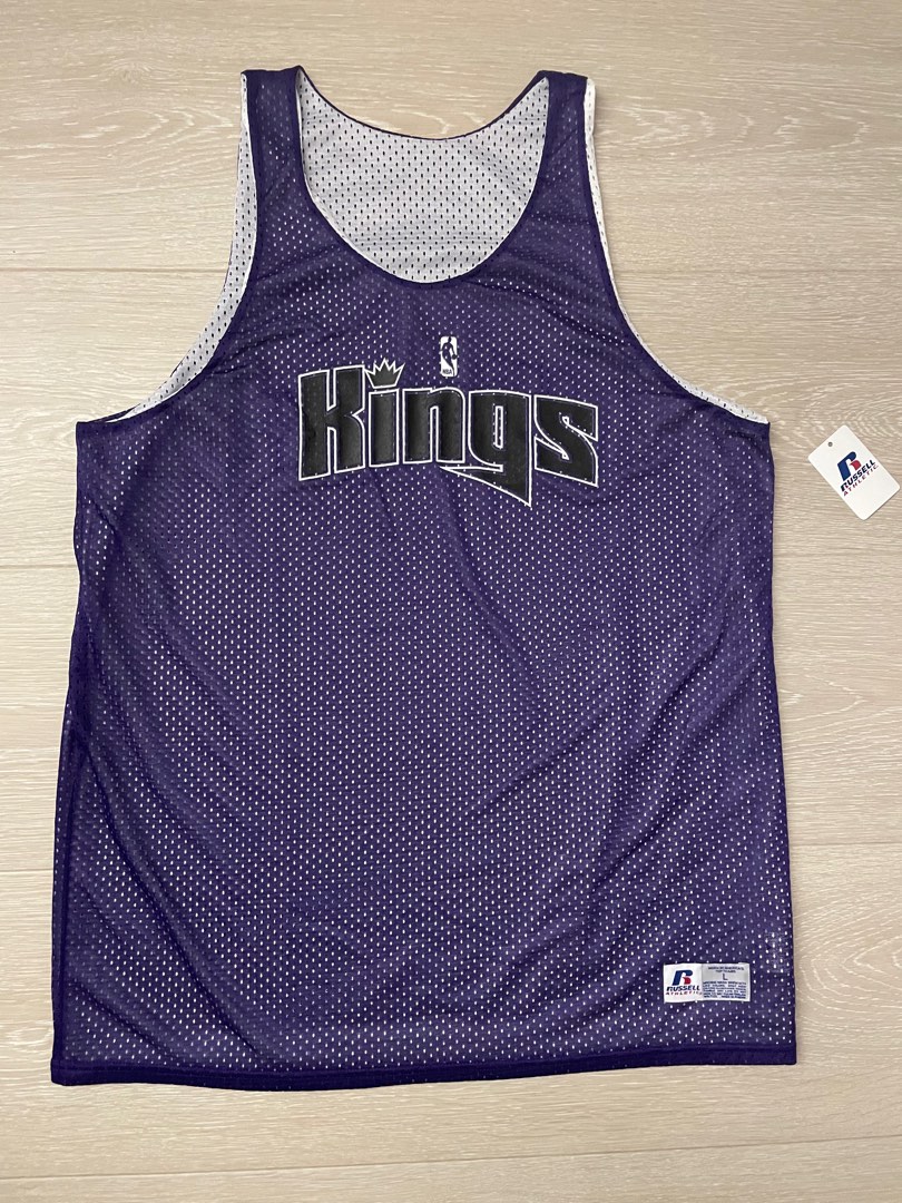 Nike Sacramento Kings Practice Jersey NBA Reversible Black Purple Gray Mens  xxl
