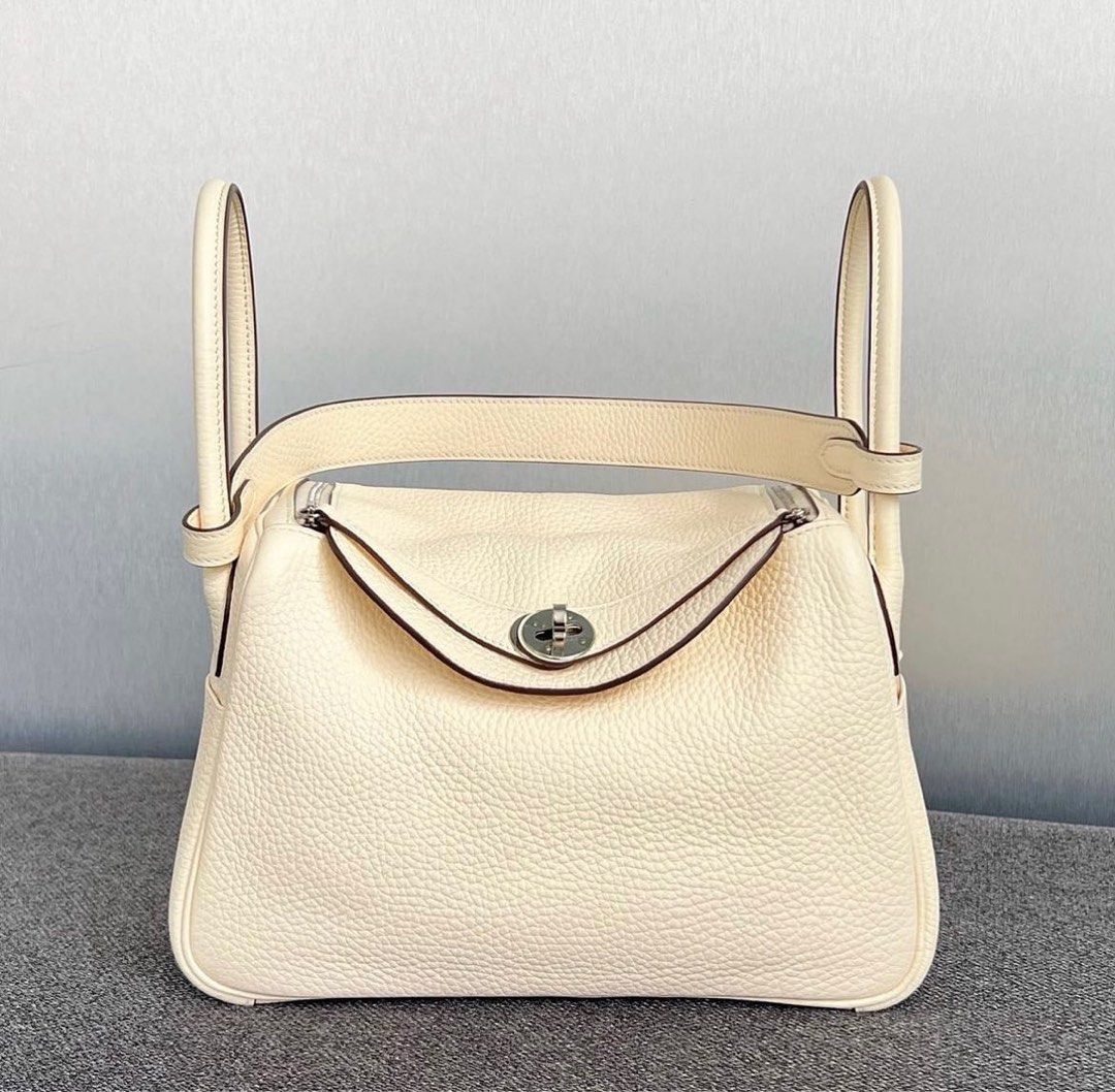 Hermes Lindy 30 Etoupe Clemence PHW, Luxury, Bags & Wallets on Carousell