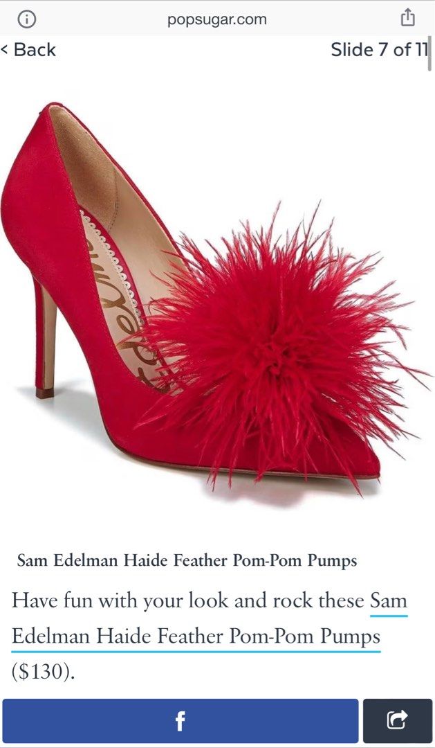 Sam edelman haide feather pompom pump outlet