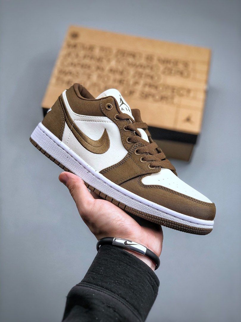 Nike Air Jordan 1 Low Light Olive Women s Fashion Footwear