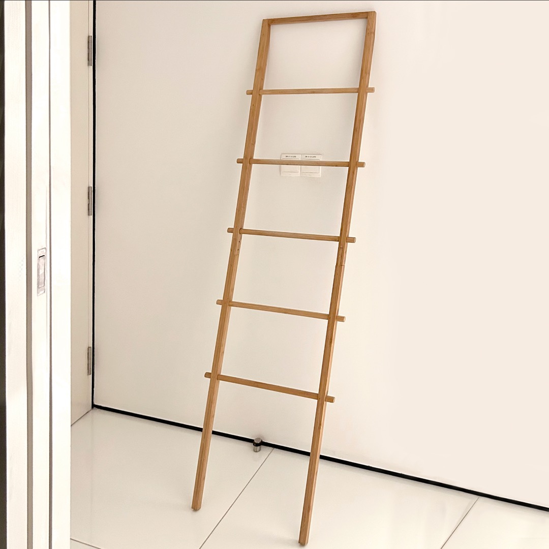 Nordic / Japanese Wooden Ladder Bathroom Hanger Towel Rack, Furniture