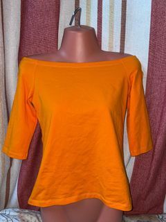 Orange Off shoulder top