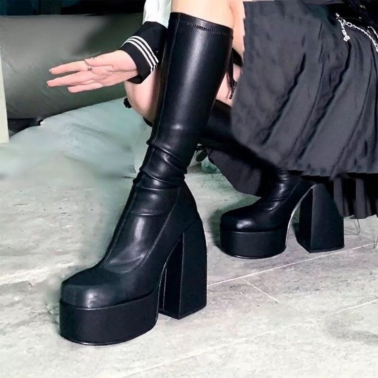 Punk heel boots outlet