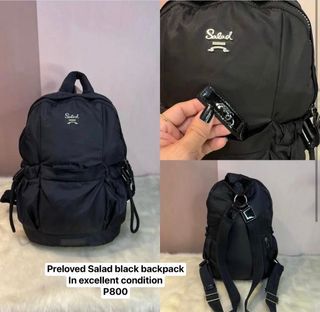 Preloved Salad black backpack